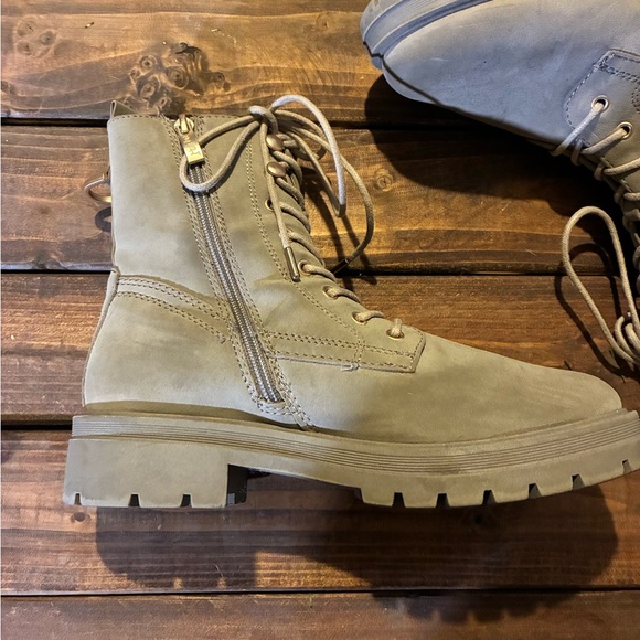 Limelight Gray Lace Up Boots - Picture 3 of 7